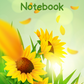 Sunflower and Grass A4 Lined Notebook (Downloadable Ebook)