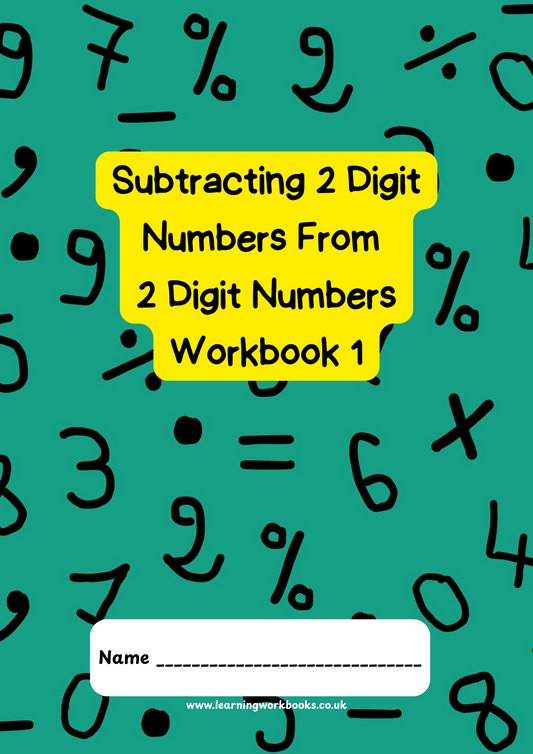 Subtracting 2 Digits From 2 Digit Numbers Workbook 1 (downloadable digital product)