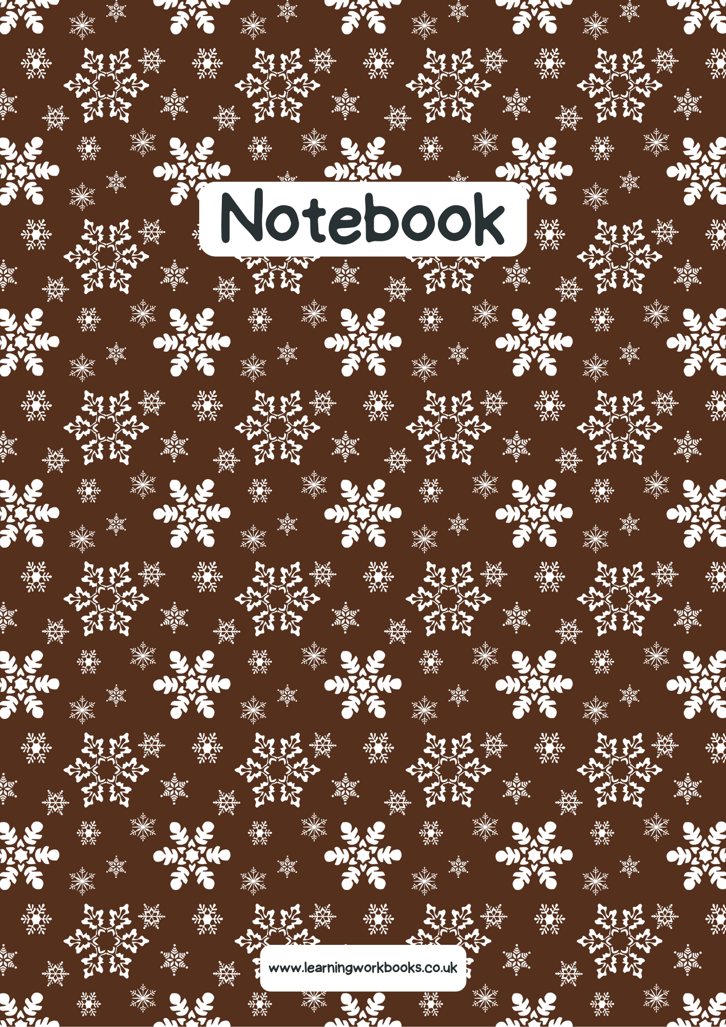 Snowflake A4 Lined Notebook 3 (downloadable digital product)