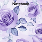 Lavender Rose Notebook 6 (downloadable digital product)