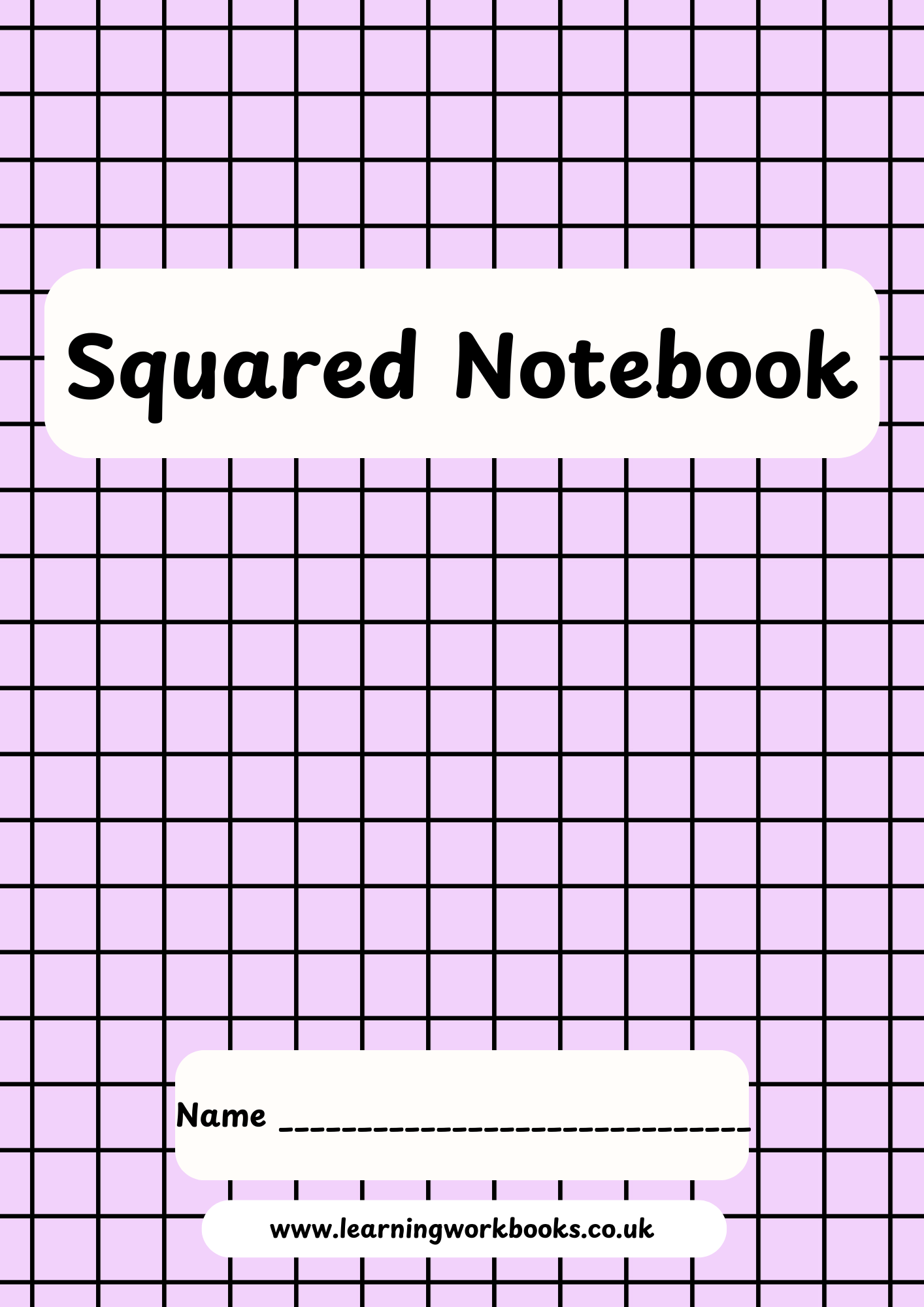 Coloured 10mm Squared Notebook 3 (downloadable digital product)