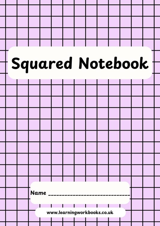 Coloured 10mm Squared Notebook 3 (downloadable digital product)