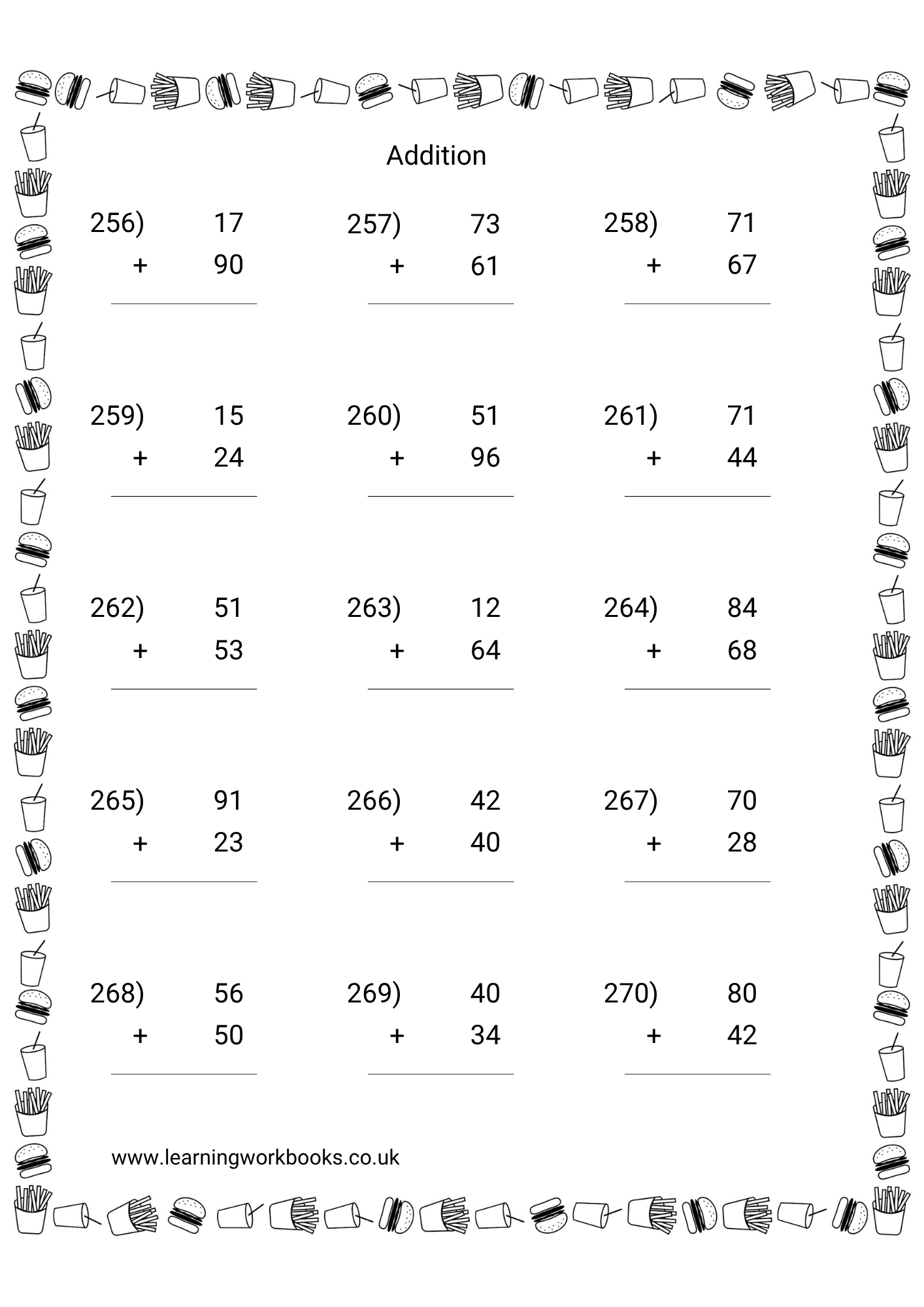 Adding Double Digits Workbook 3 (downloadable digital product)