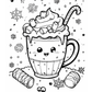 Kawaii Christmas Colouring Book 1 (downloadable digital product)