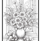 Flowers on Windowsill Colouring Book 4