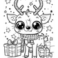 Kawaii Christmas Colouring Book 2 (downloadable digital product)