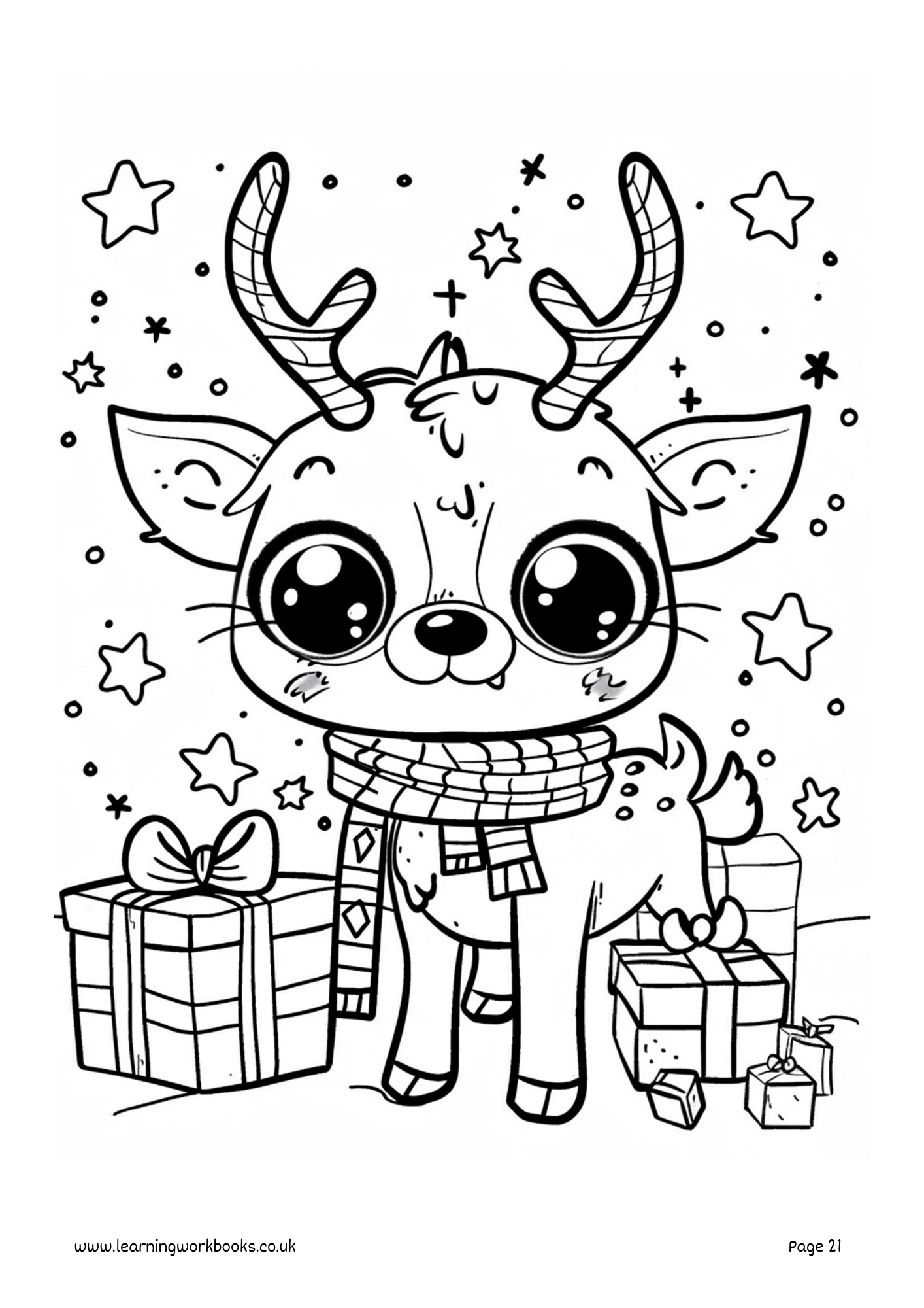 Kawaii Christmas Colouring Book 2 (downloadable digital product)