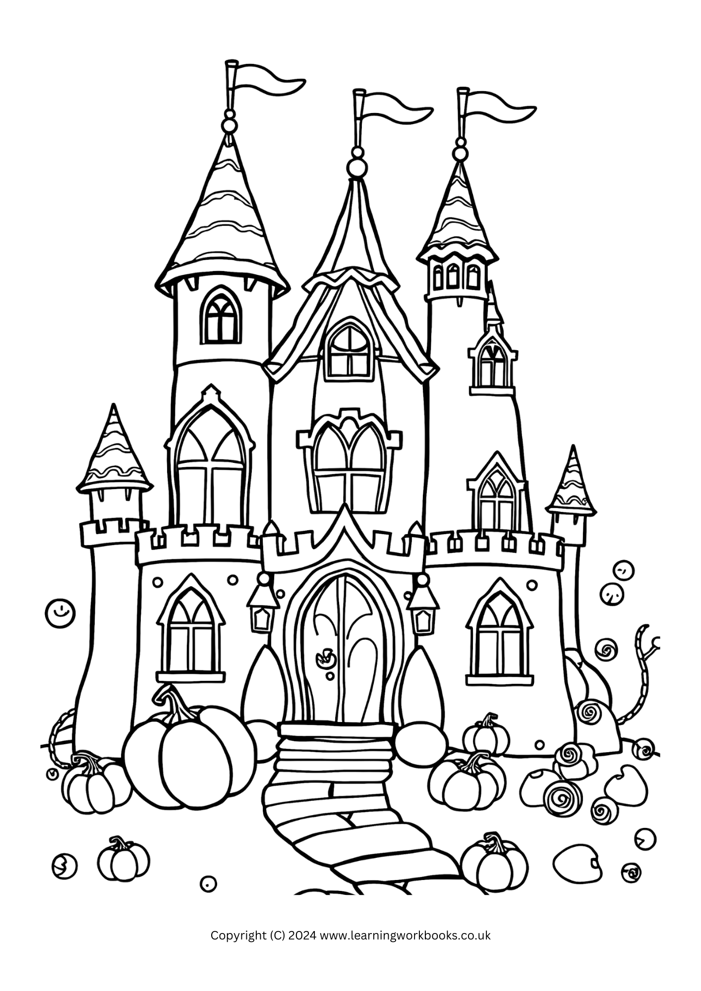 Pumpkin Spice Wonderland Halloween Colouring Book