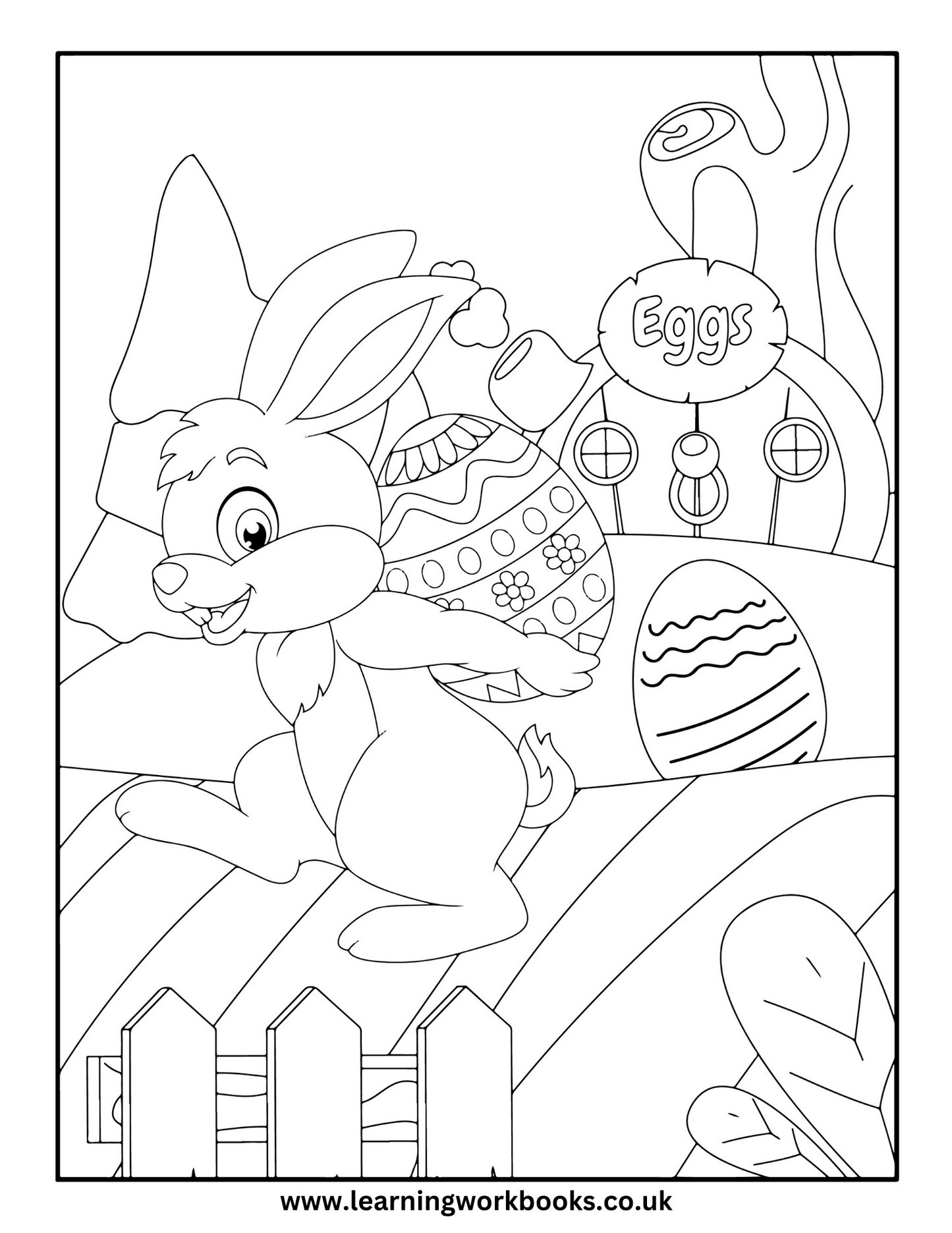 Happy Easter Colouring Book