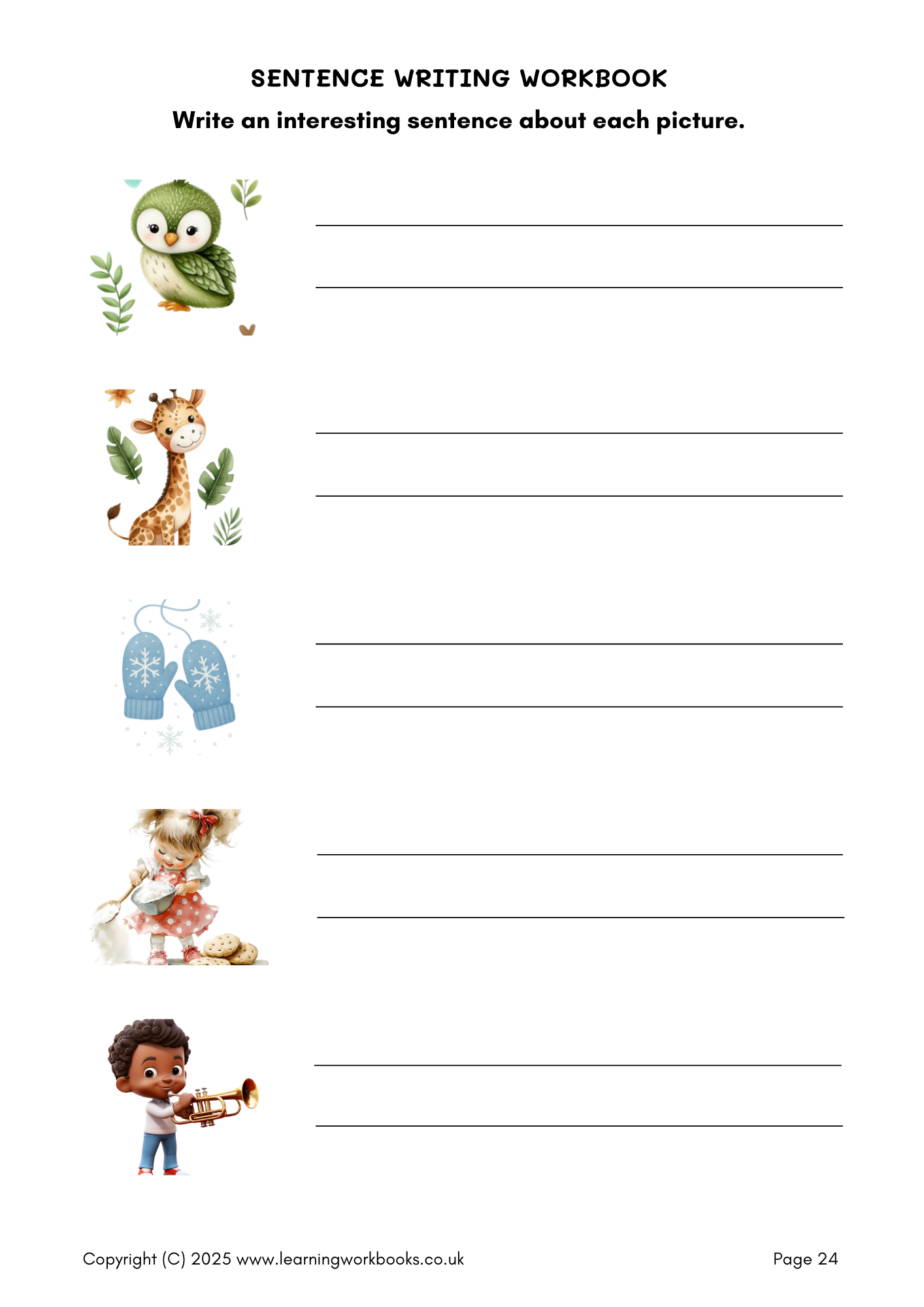 Sentence Writing Workbook 2 (downloadable digital product)