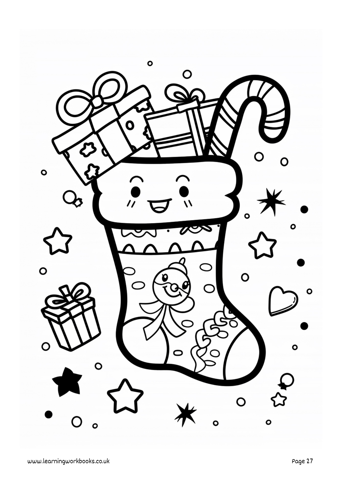 Kawaii Christmas Colouring Book 2 (downloadable digital product)