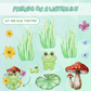 Friends on a Water Lily Spring Arts and Crafts Template (downloadable digital product)