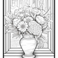 Flowers on Windowsill Colouring Book 4