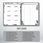 Black and White Spring Break Planner