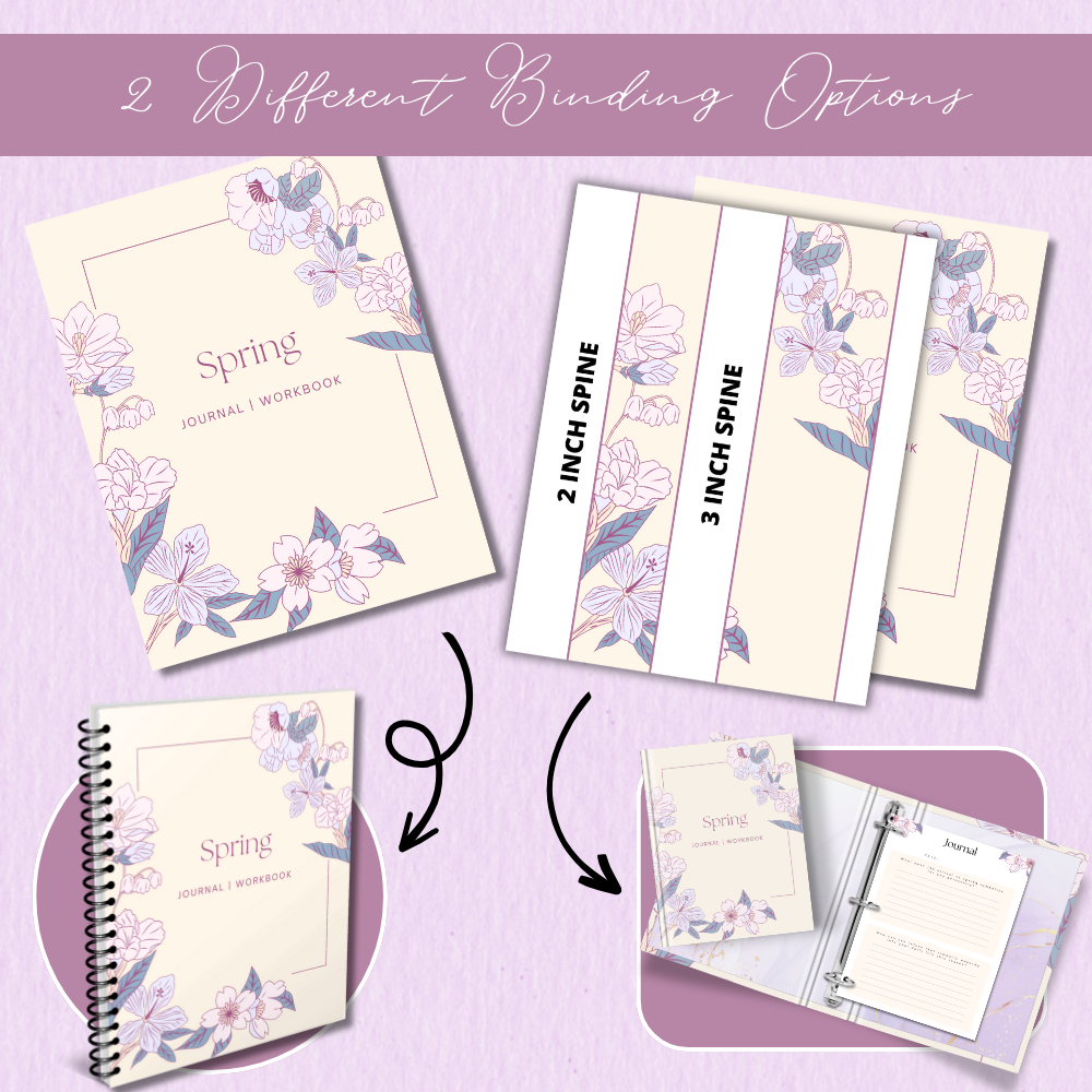 Purple Spring Journal Workbook