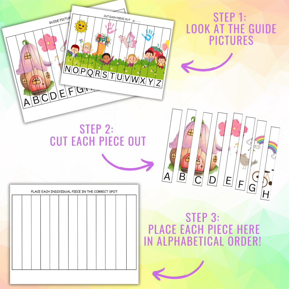Spring Alphabet Puzzles (downloadable digital product)