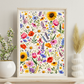 Vibrant Wildflower Garden Pattern / Floral Printable Art 5 / Premium Printable Digital Download