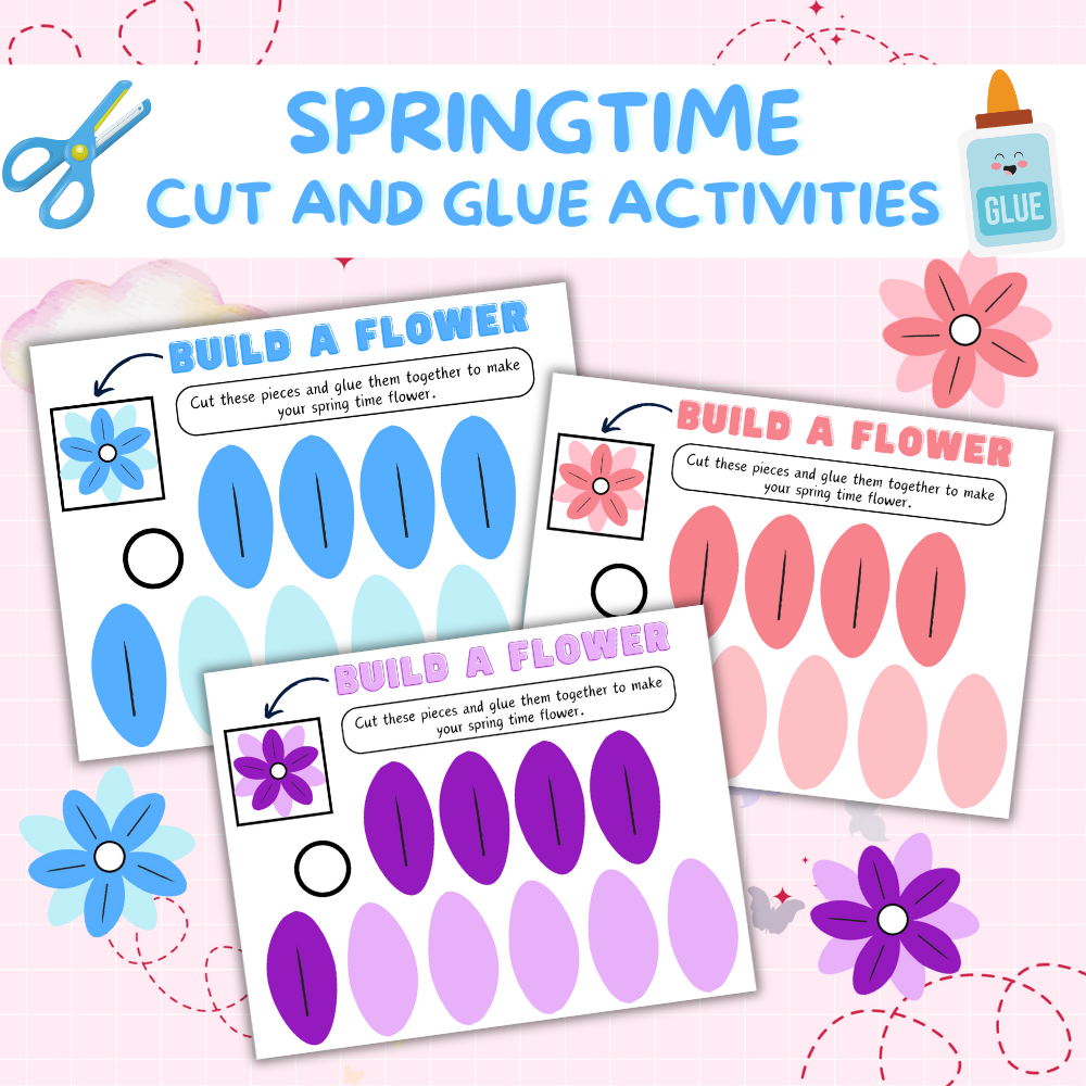 Build a Flower Arts and Crafts Template (downloadable digital product)