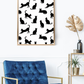 White Minimalist Cat Silhouette Pattern / Animal Patterns Printable Art 3 / Premium Printable Digital Download
