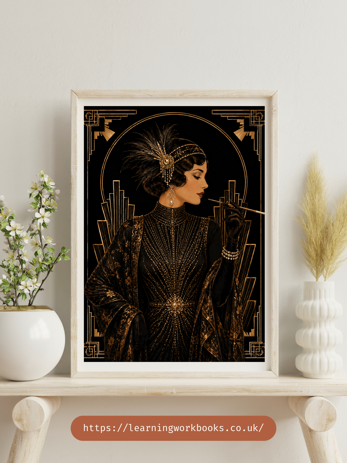 Vintage Art Deco Fashion Illustration / Vintage Women Printable Art 1 / Premium Printable Digital Download / High Resolution for High Quality Printing