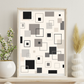 Modern Minimalist Geometric Squares Pattern / Geometric Patterns Wall Art 1 / Premium Printable Digital Download