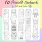 10 Printable Springtime Bookmarks (downloadable digital product)