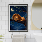 Sleeping Lion on a Branch / Lions Printable Art 2 / Premium Printable Digital Download