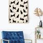 Beige Minimalist Cat Silhouette Pattern / Animal Patterns Printable Art 1 / Premium Printable Digital Download