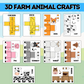 3D Farm Animal Crafts (downloadable digital product)