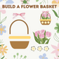 Build a Flower Basket Arts and Crafts Template (downloadable digital product)