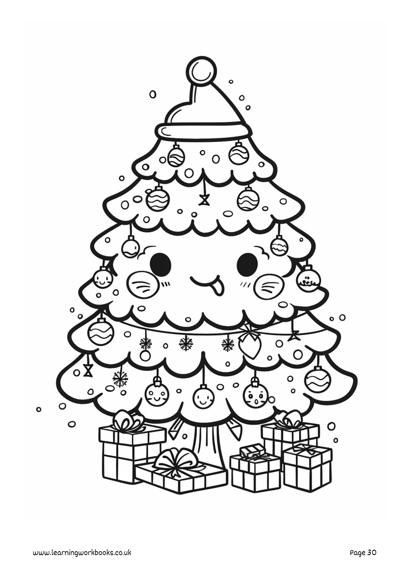 Kawaii Christmas Colouring Book 1 (downloadable digital product)