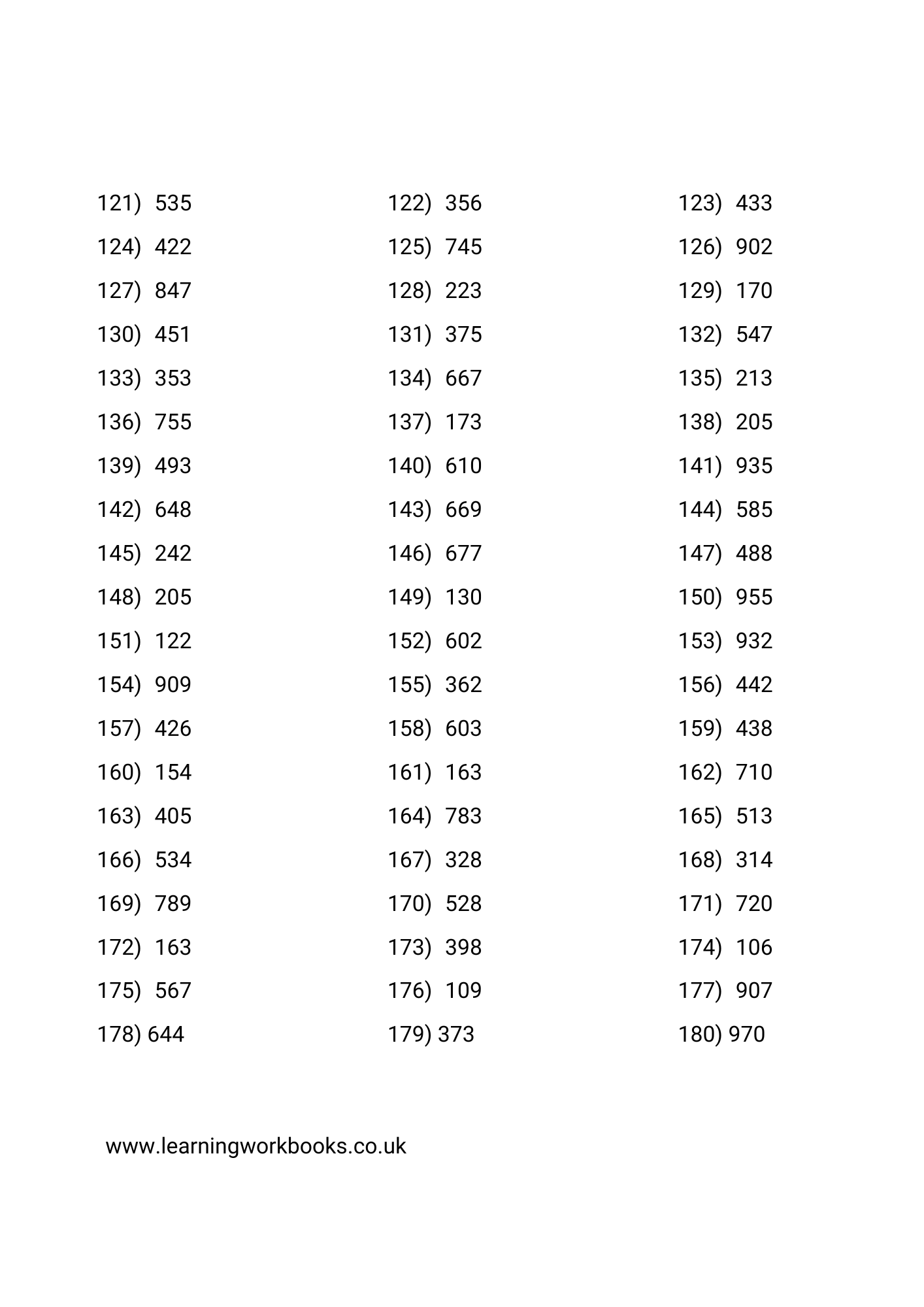 Subtracting 2 Digits From 3 Digit Numbers Workbook 3 (downloadable digital product)