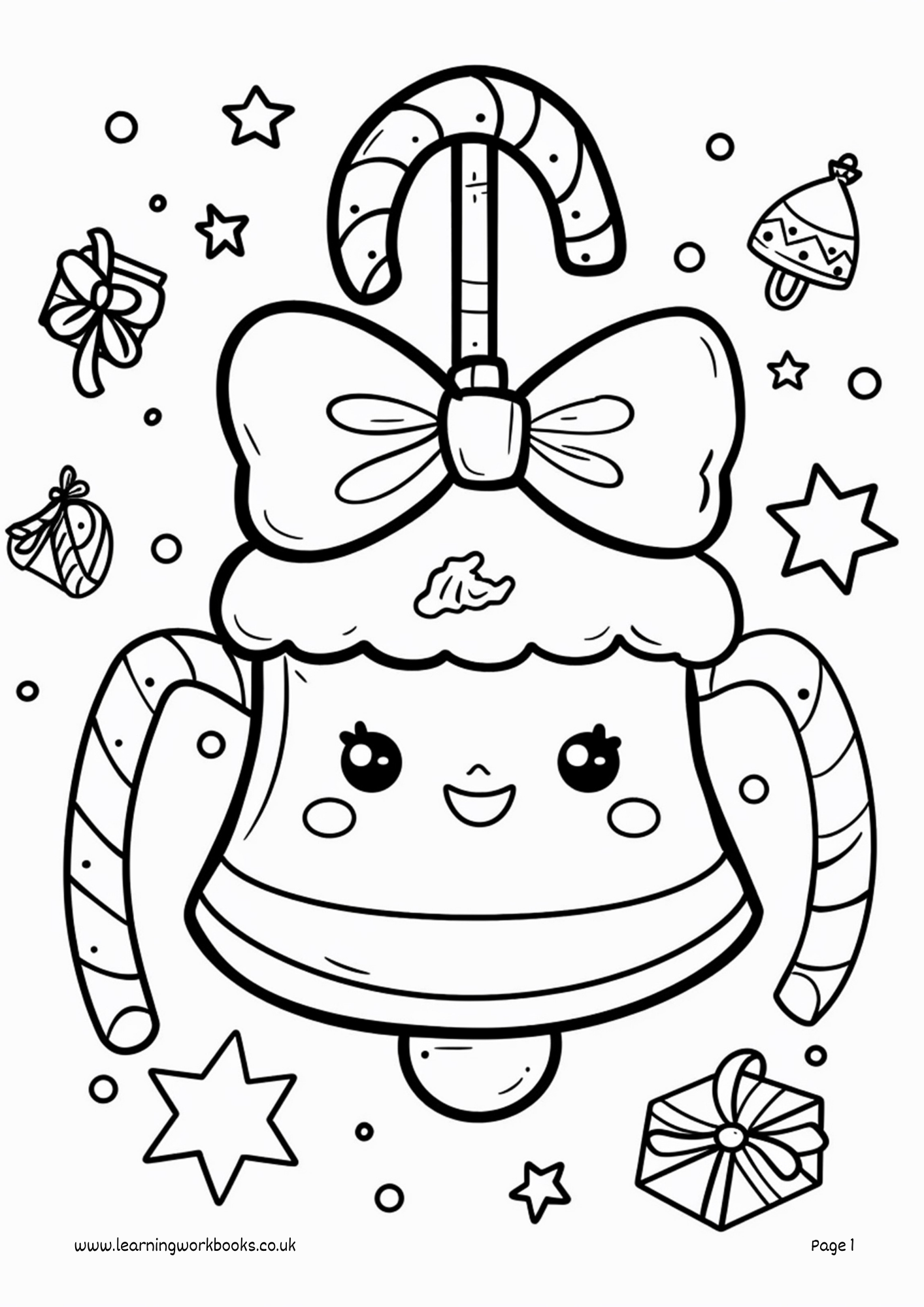 Kawaii Christmas Colouring Book 3 (downloadable digital product)