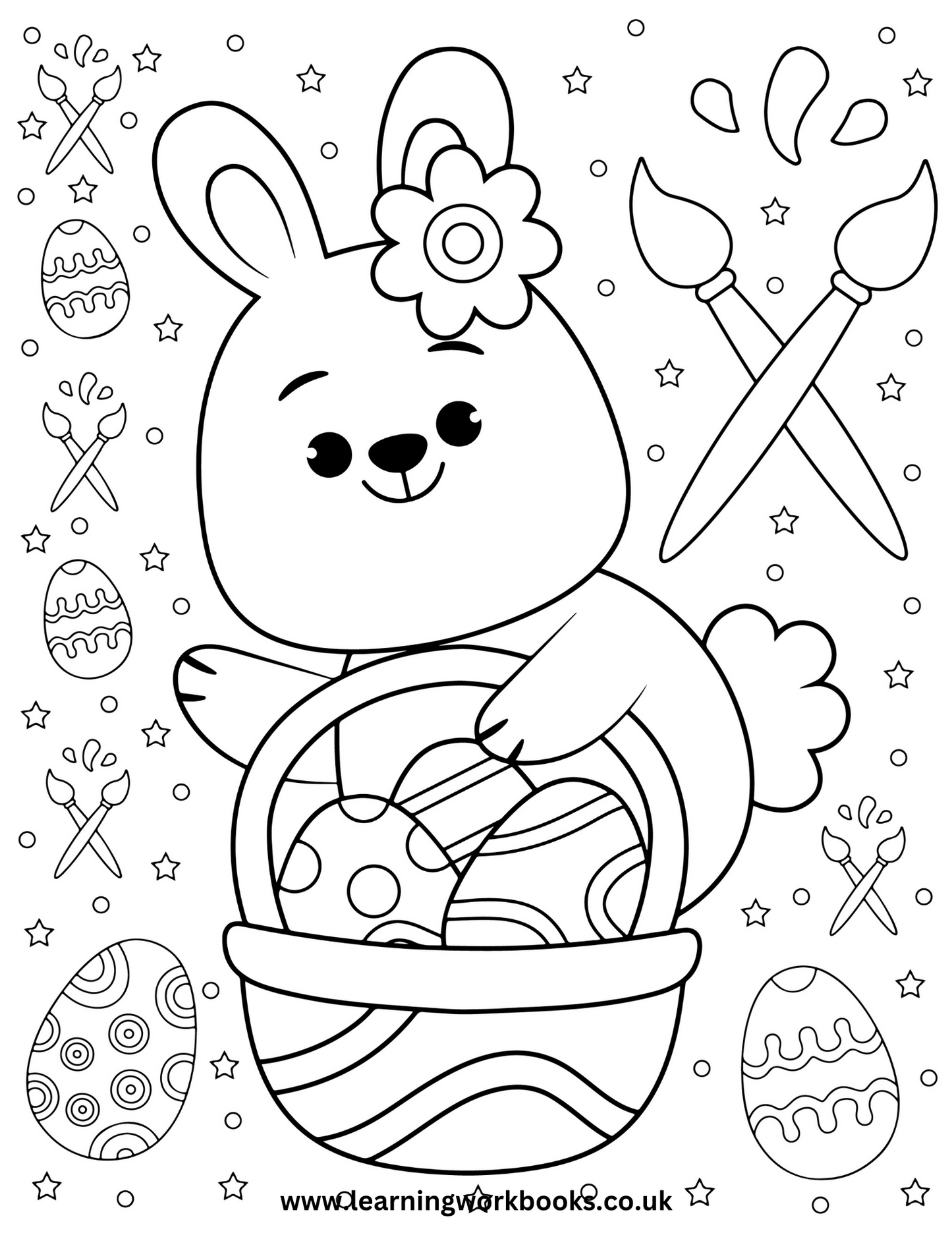 Happy Easter Colouring Book