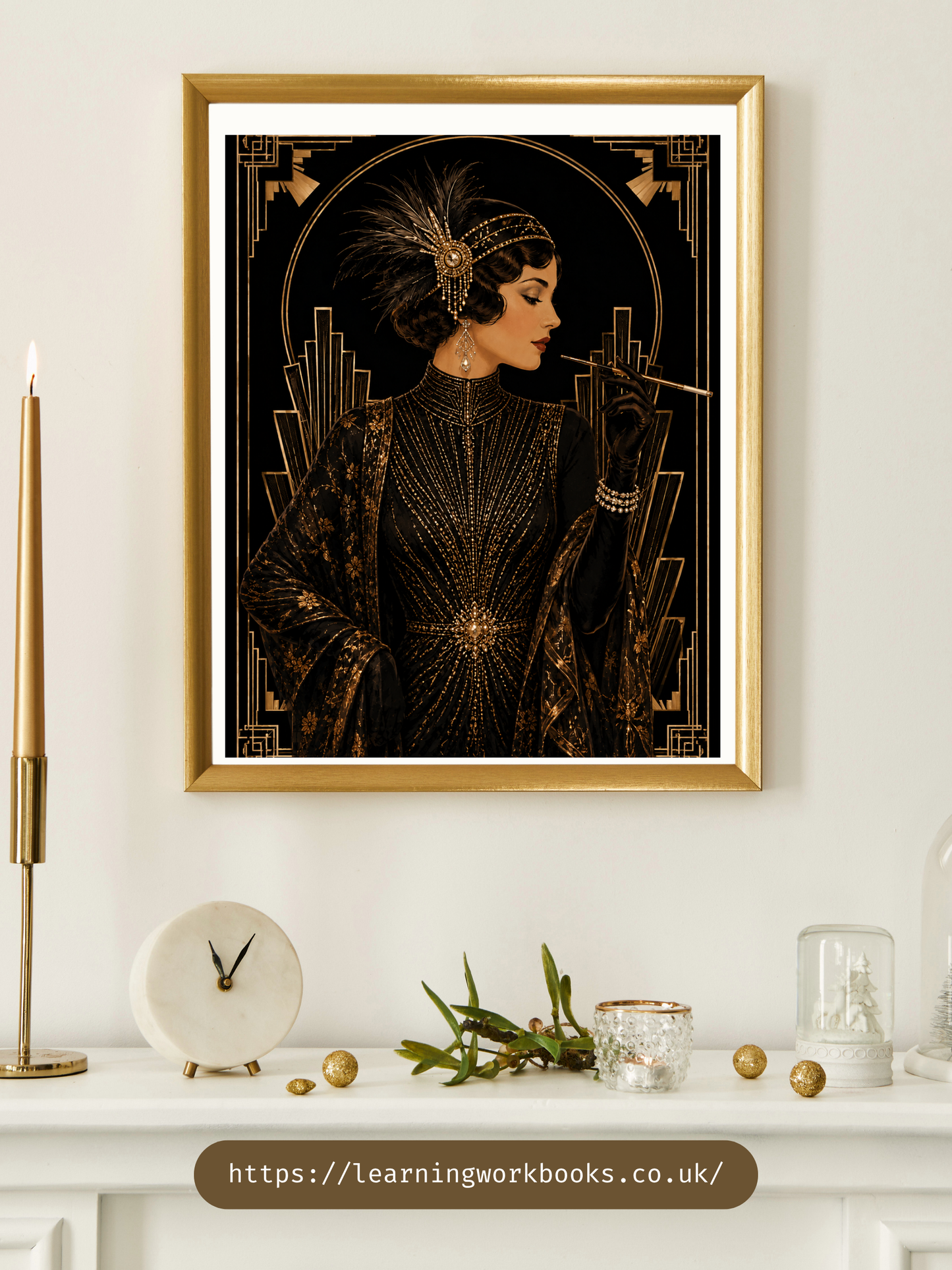 Vintage Art Deco Fashion Illustration / Vintage Women Printable Art 1 / Premium Printable Digital Download / High Resolution for High Quality Printing