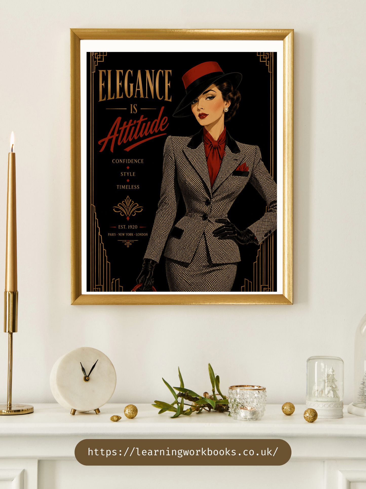 Vintage Art Deco Fashion Illustration / Vintage Women Printable Art 3 / Premium Printable Digital Download / High Resolution for High Quality Printing