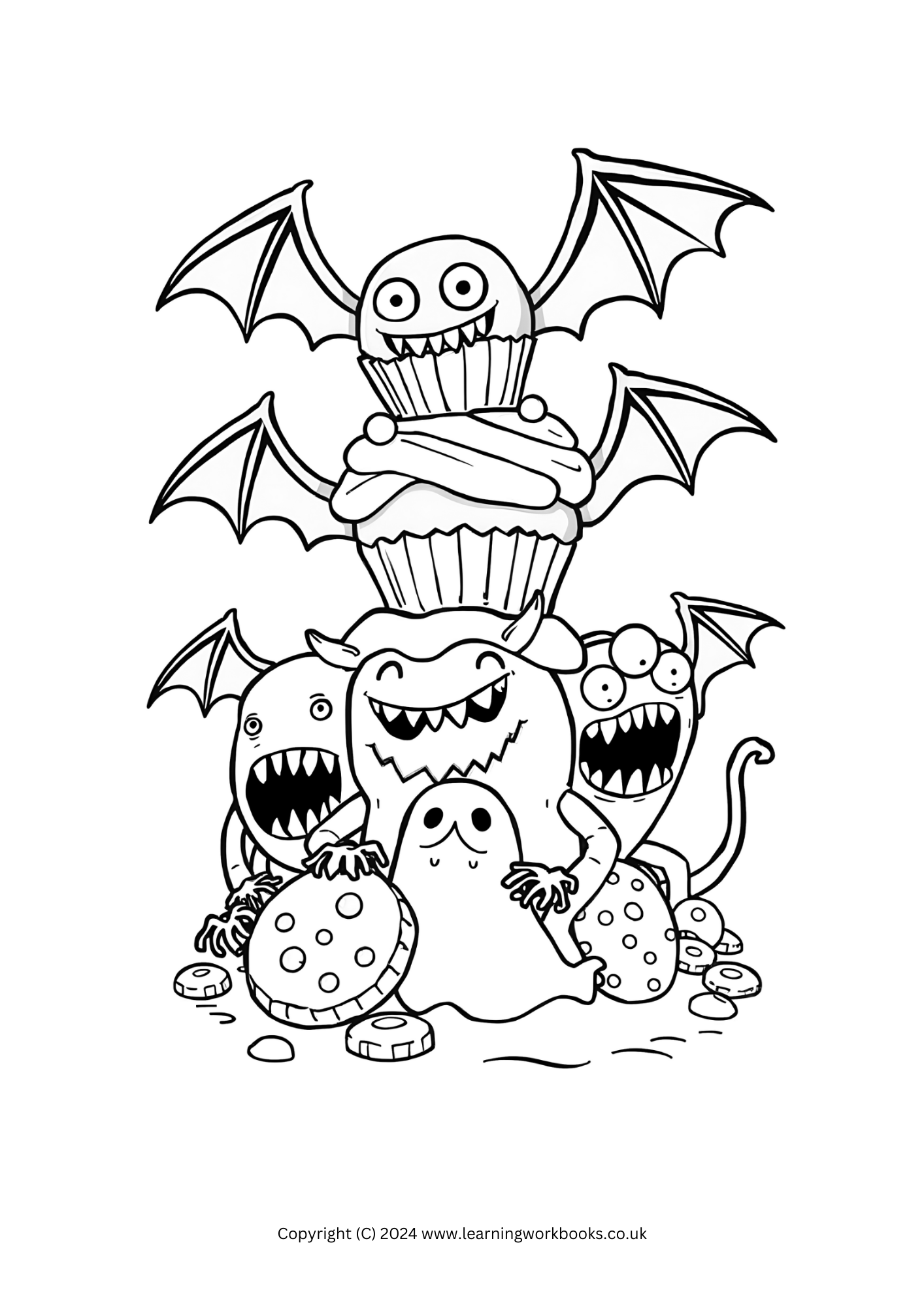 Monster Bakery Halloween Colouring Book