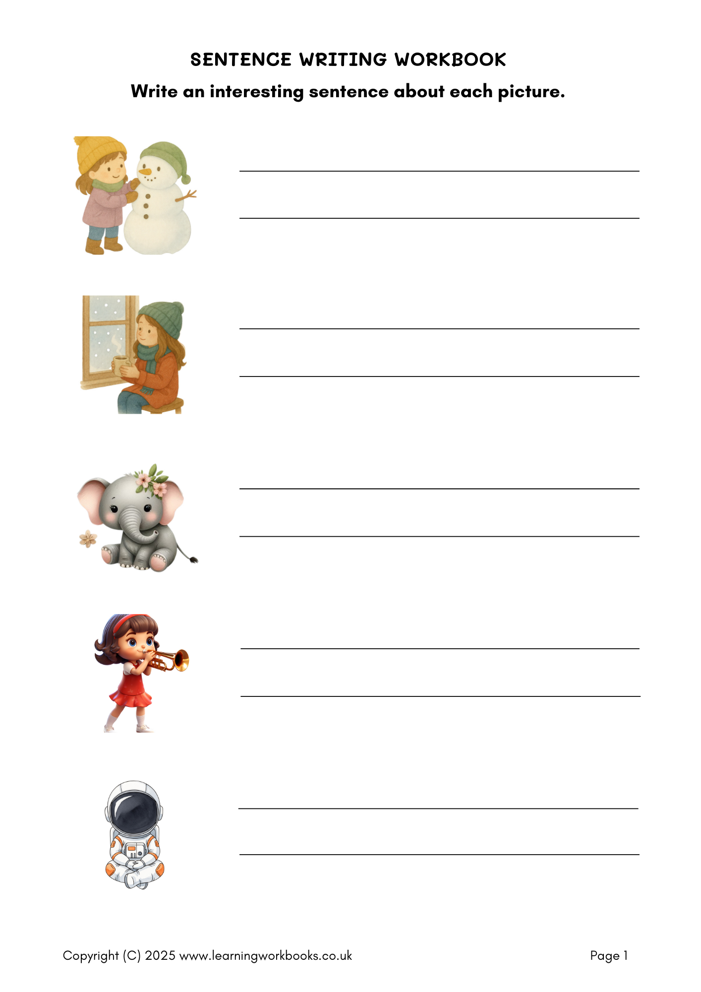 Sentence Writing Workbook 2 (downloadable digital product)