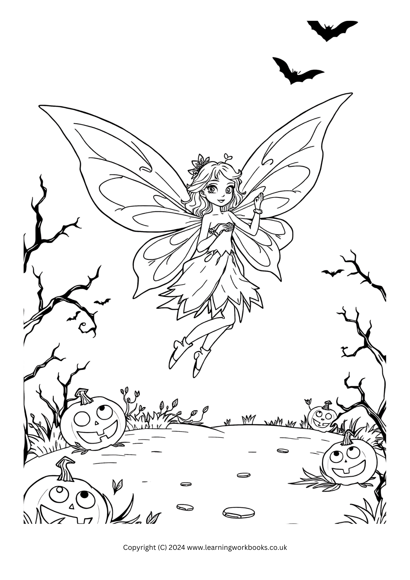 Magical Fairies Halloween Colouring Book