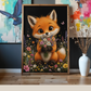 Cute Fox Holding a Bouquet / Foxes Printable Art 1 / Premium Printable Digital Download