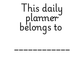 Daily Planner 3 (downloadable digital product)