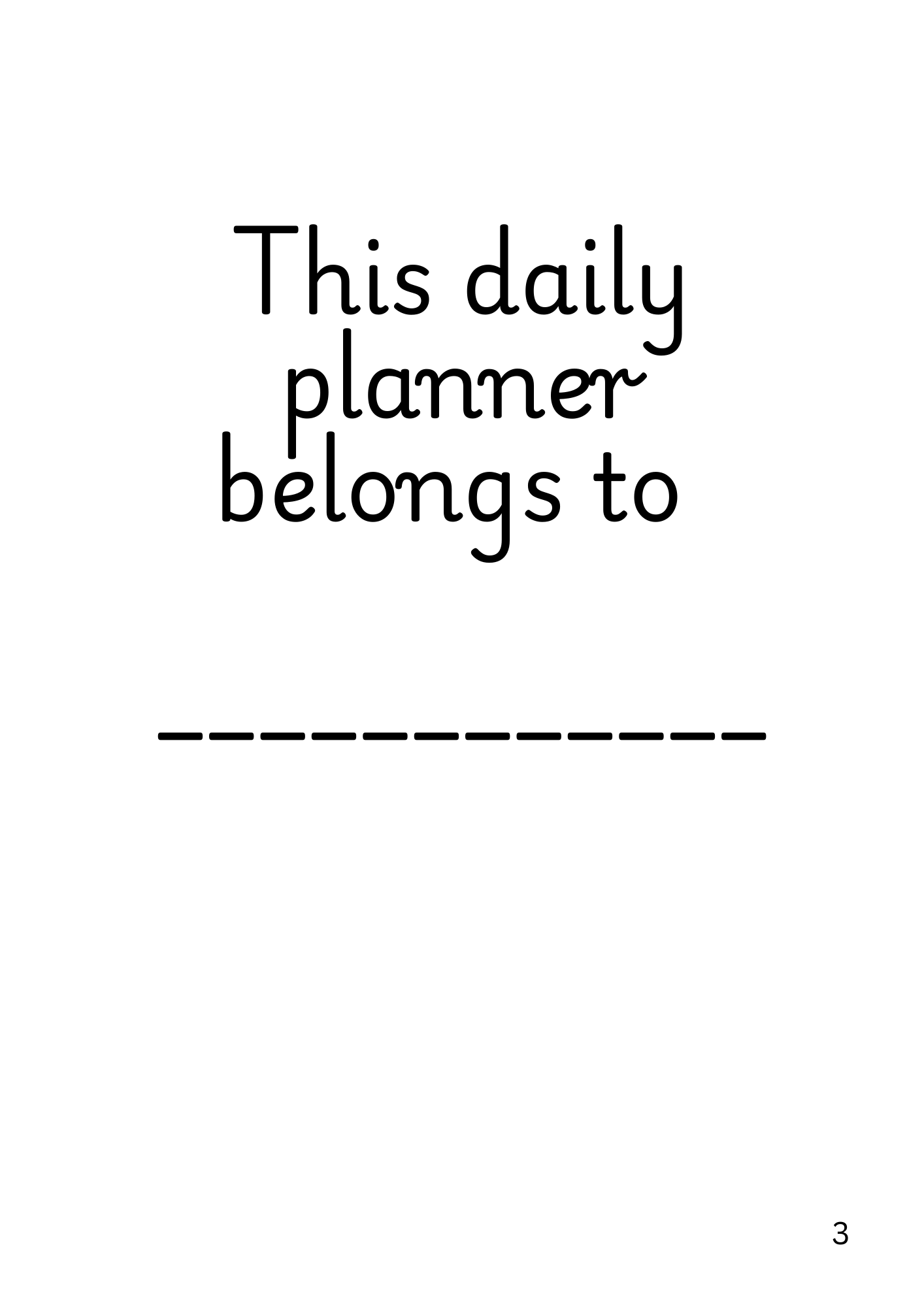 Daily Planner 3 (downloadable digital product)