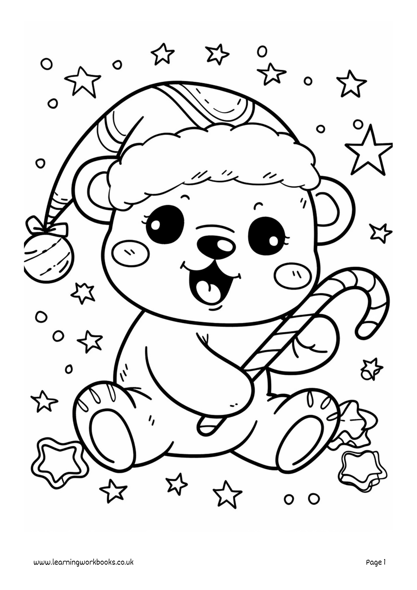 Kawaii Christmas Colouring Book 2 (downloadable digital product)