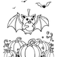 Cute Bat Friends Halloween Colouring Book (downloadable digital product)