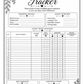 The Complete Wedding Planner – Design Number 1: Ivory and Gold Flowers (downloadable, high quality print, 100 pages)