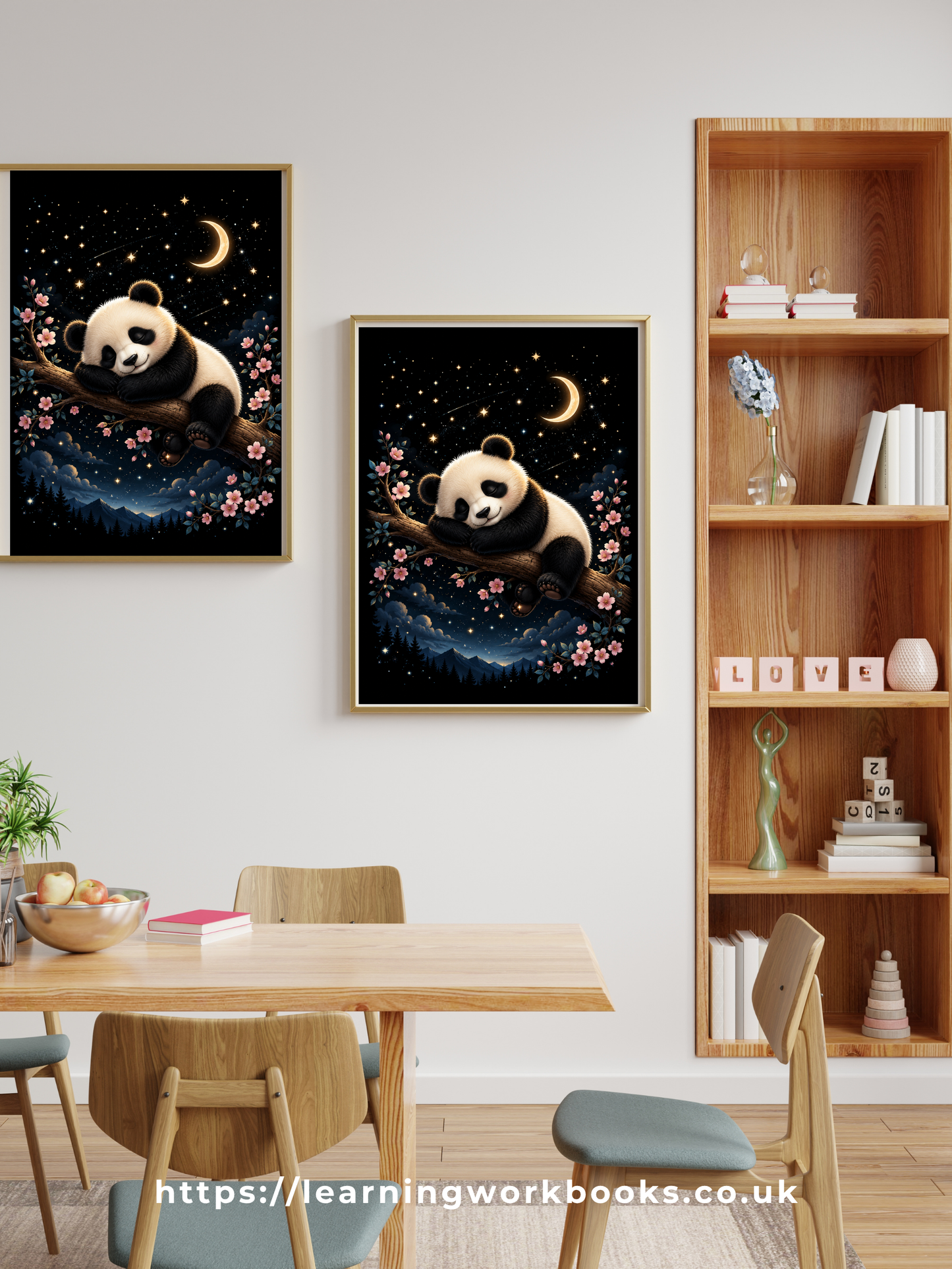 Sleeping Panda on a Branch / Pandas Printable Art 2 / Premium Printable Digital Download