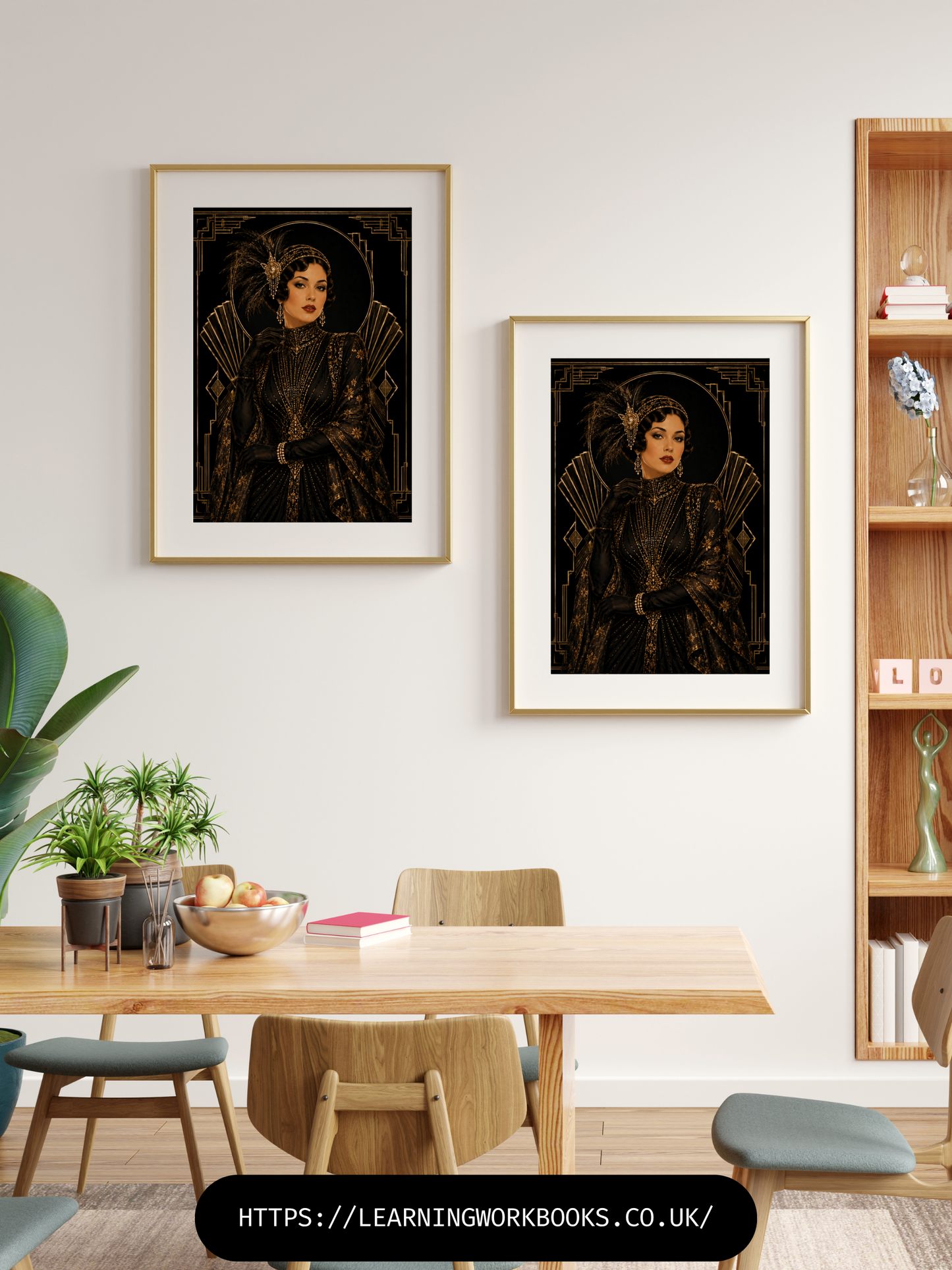 Vintage Art Deco Fashion Illustration / Vintage Women Printable Art 2 / Premium Printable Digital Download / High Resolution for High Quality Printing