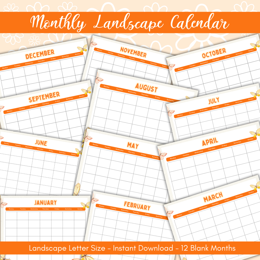 Orange Spring Cleaning Planner