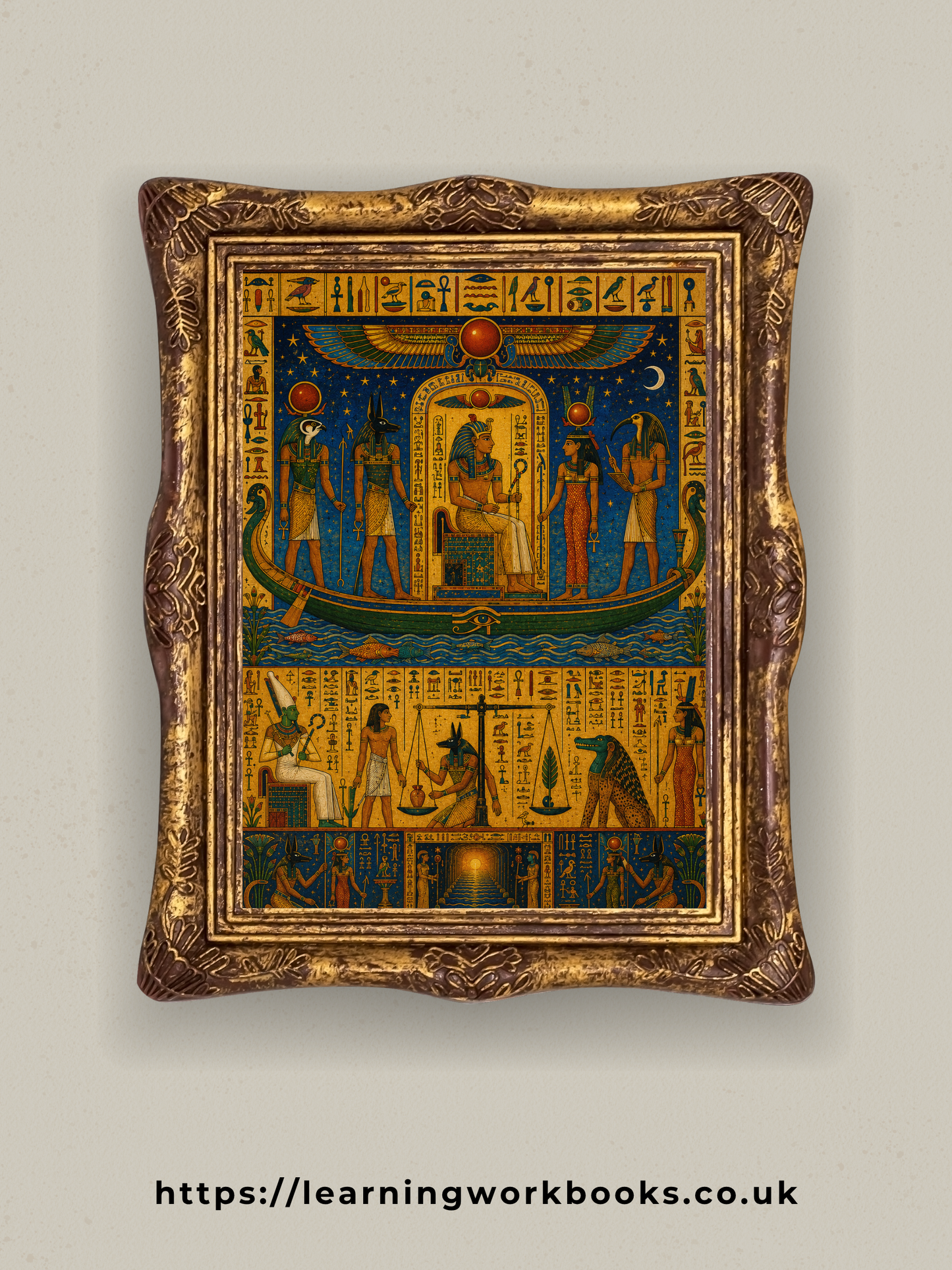 The Pharaoh's Journey into the Afterlife / Ancient Civilisation Printable Art 4 / Premium Printable Digital Download