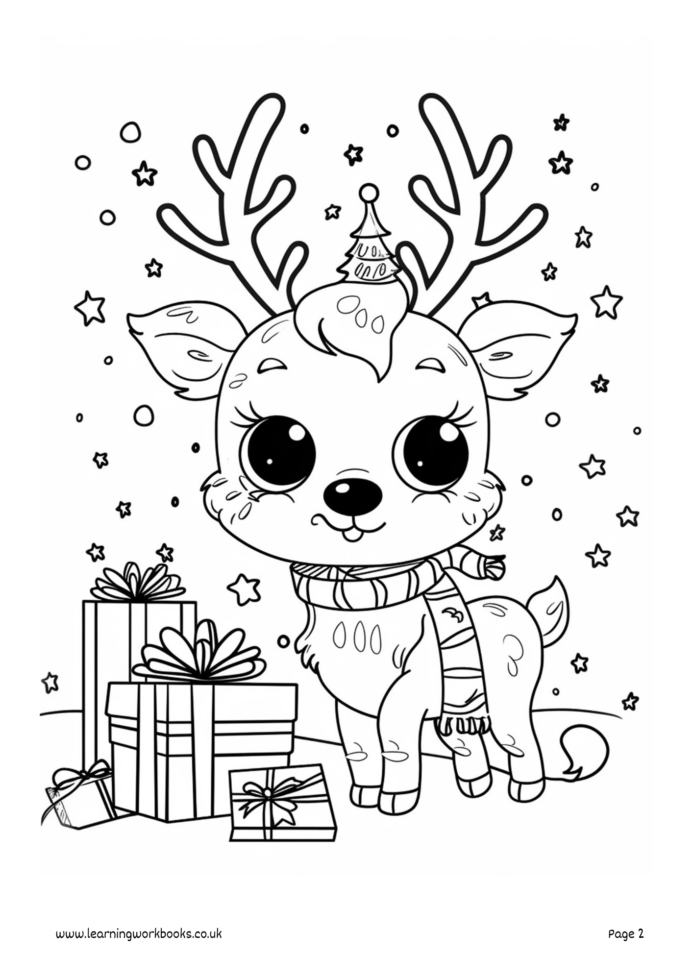 Kawaii Christmas Colouring Book 1 (downloadable digital product)